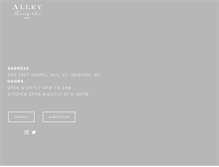 Tablet Screenshot of alleytwentysix.com
